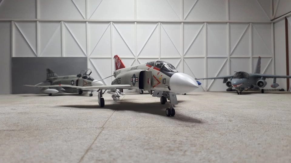 Completed 1/48th scale F-4J Phantom II plastic model aircraft - photo 4