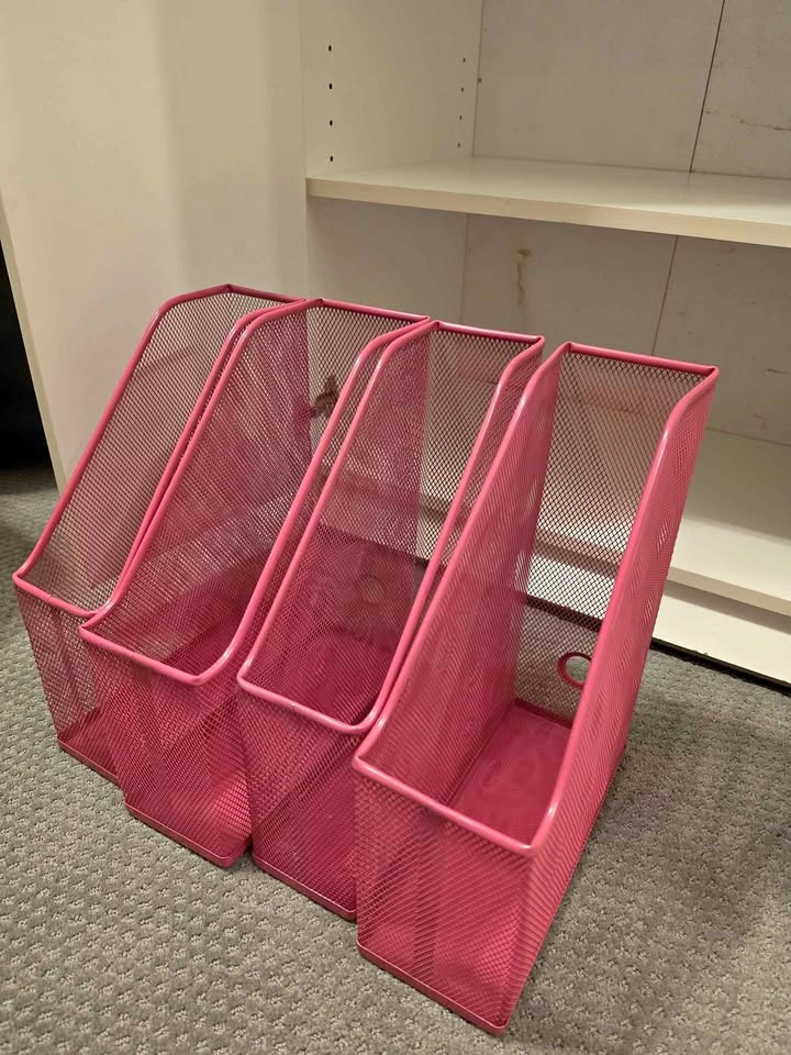 Set of 4 Pink Mesh Magazine Files