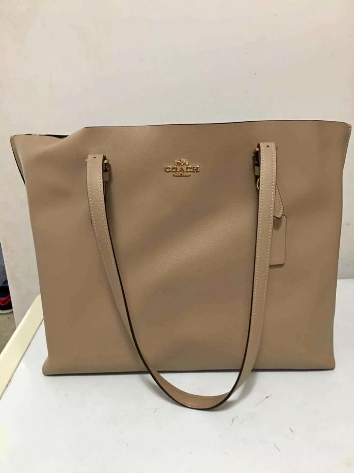 Authentic Coach Mollie large Tote in Taupe Leather
