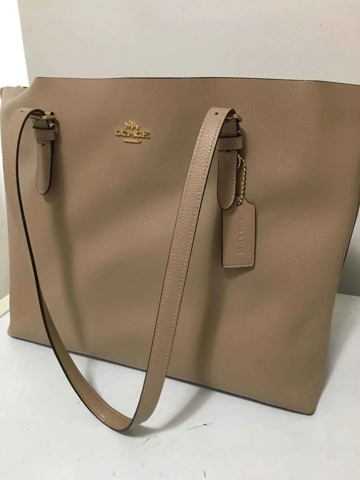 Authentic Coach Mollie large Tote in Taupe Leather - photo 3