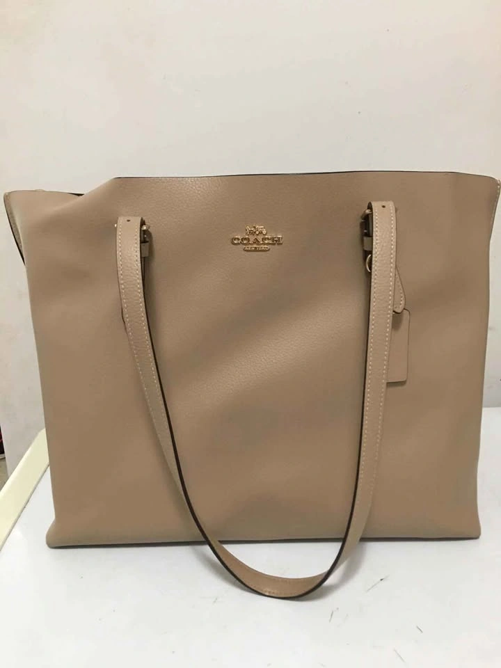 Authentic Coach Mollie large Tote in Taupe Leather - photo 4