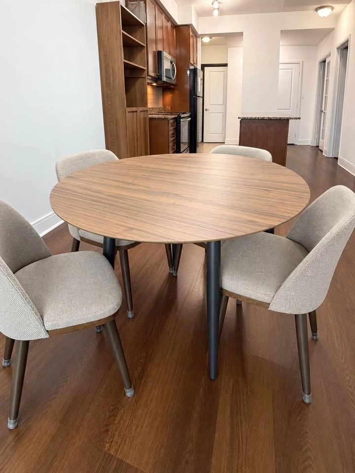 Round Dining Table and Chair Set - photo 3