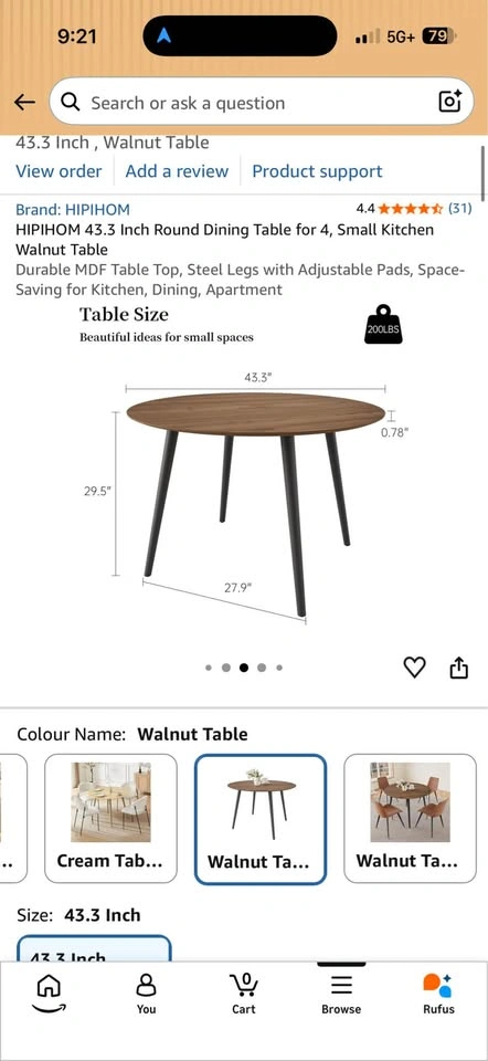 Round Dining Table and Chair Set - photo 4