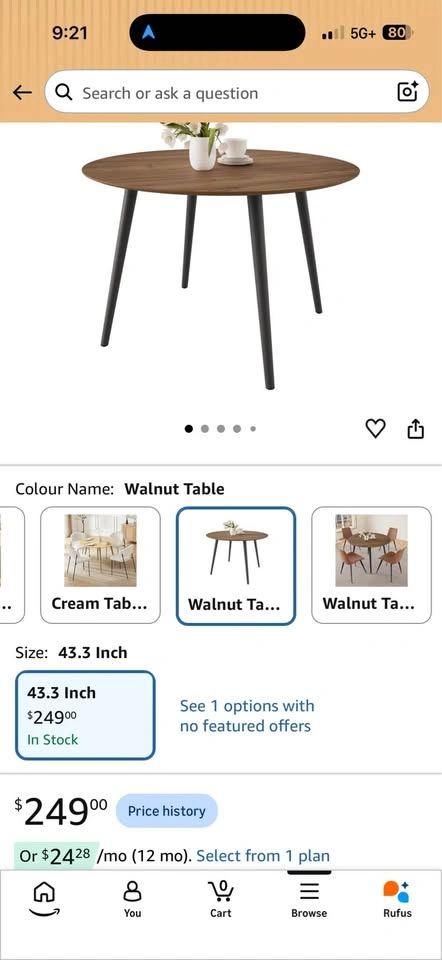 Round Dining Table and Chair Set - photo 5