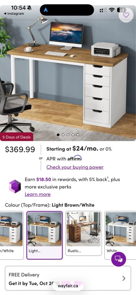 Wayfair Office Desk Table - photo 4
