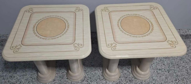 Italian Marble White Side Tables – Set of 2 - photo 2