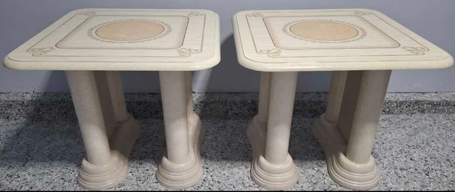 Italian Marble White Side Tables – Set of 2 - photo 3
