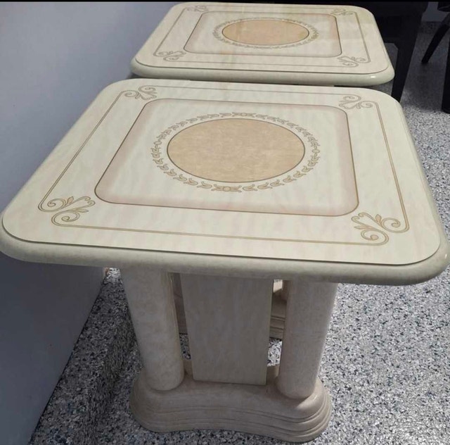 Italian Marble White Side Tables – Set of 2 - photo 4