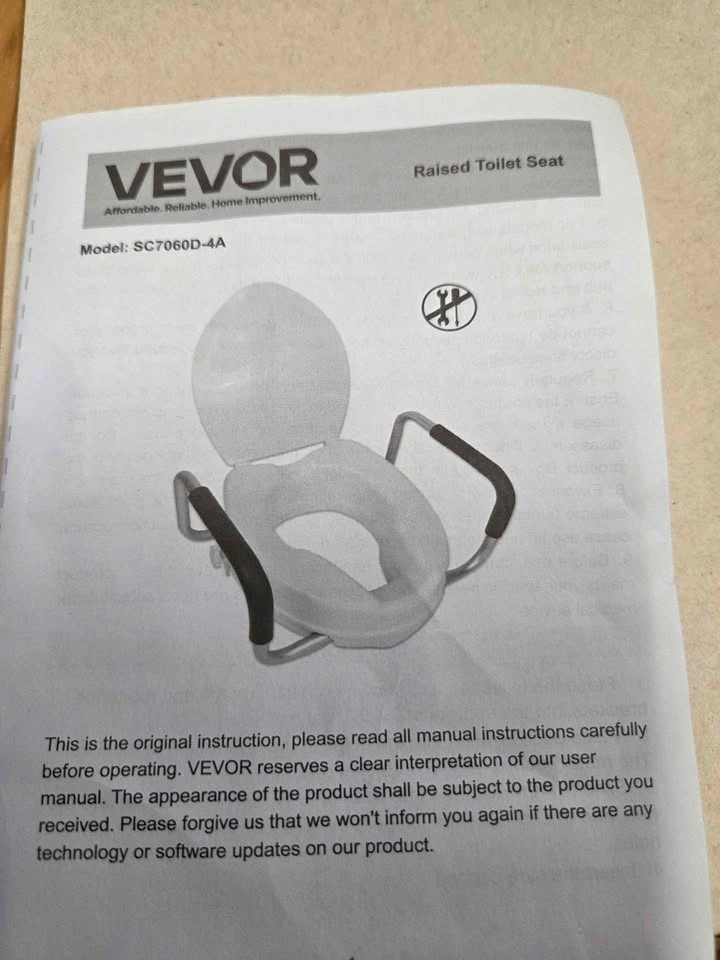 Raised toilet seat with handles - photo 2