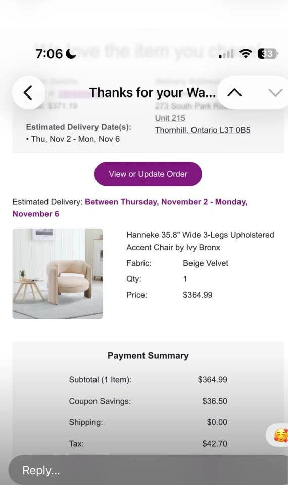 Ivy Bronx Hanneke 35.8" Wide 3-Legs Upholstered Accent Chair - photo 4