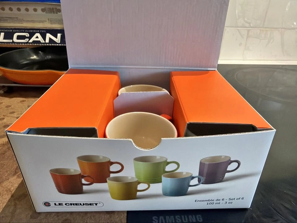 Le Creuset Rainbow Espresso Cups - Set of 6 (100ml)