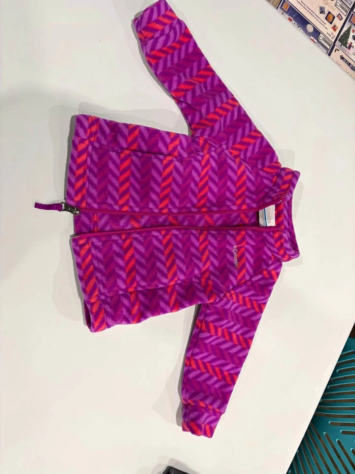 Columbia Girls’ Fleece Jacket 6-12M– Purple & Pink