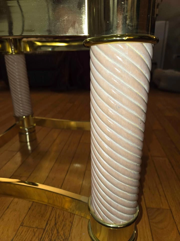 Vintage Brass & Glass Table Set (Coffee & End Table) - photo 3