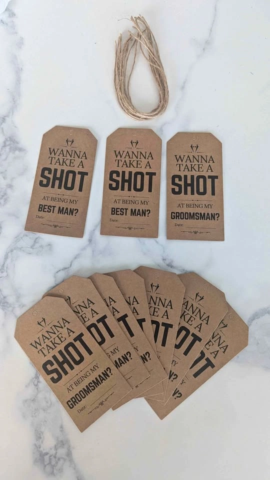 Brand New Groomsmen Proposal Gift Cards/Tags x 10