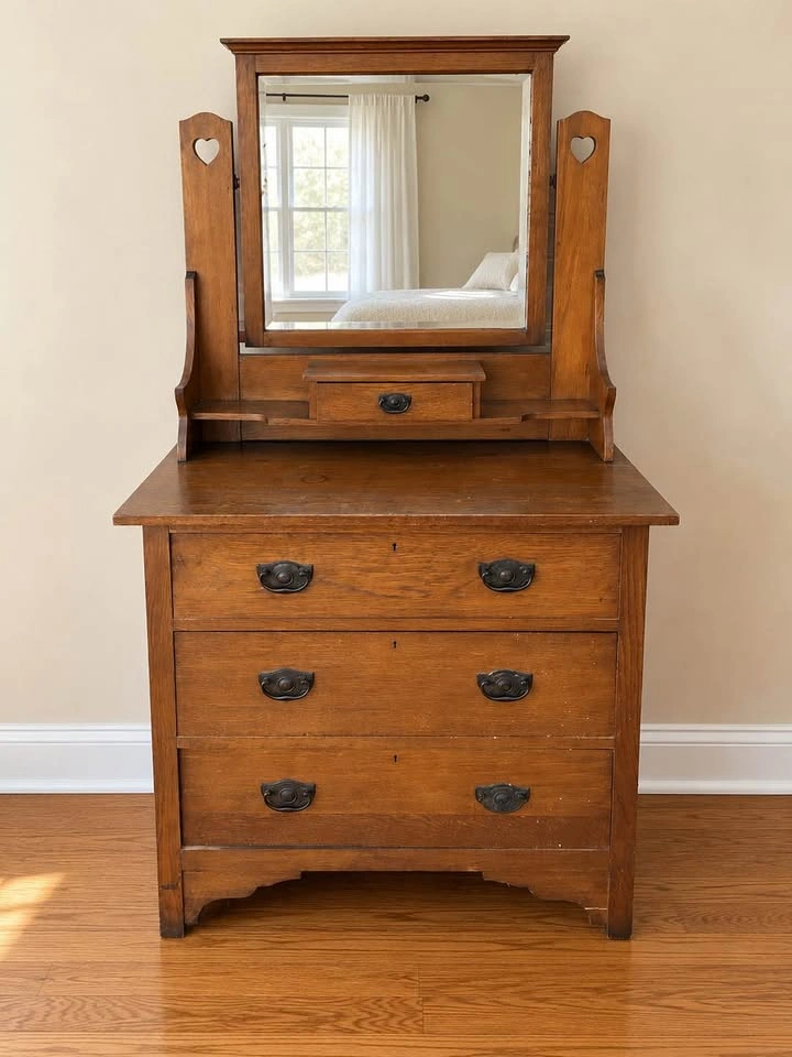 Vintage Oak Dresser with Mirror – Delivery Available - photo 2