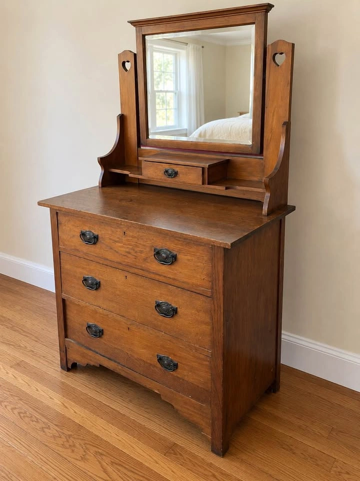 Vintage Oak Dresser with Mirror – Delivery Available - photo 3