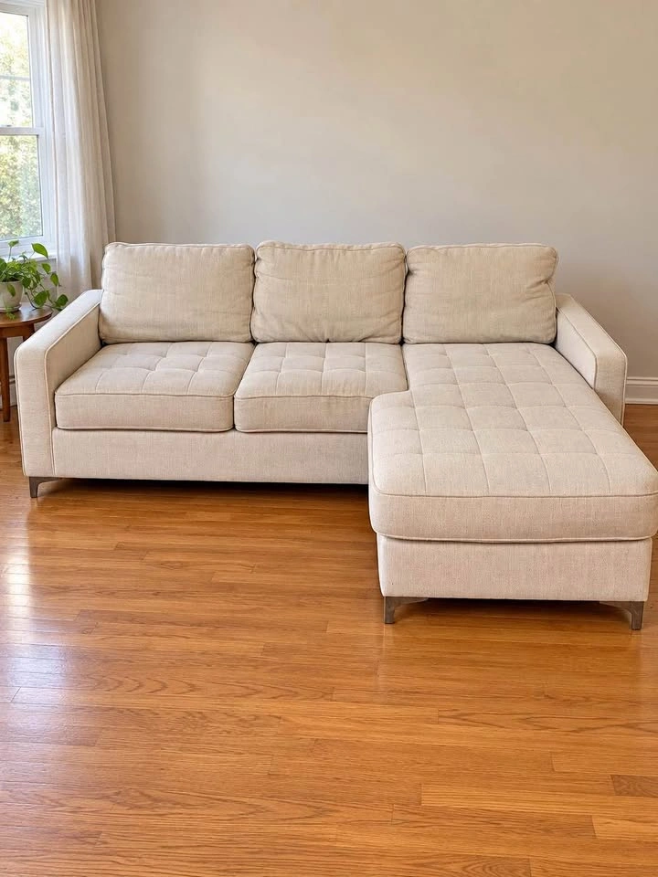 Beautiful Cream Coloured Sectional - Delivery Available