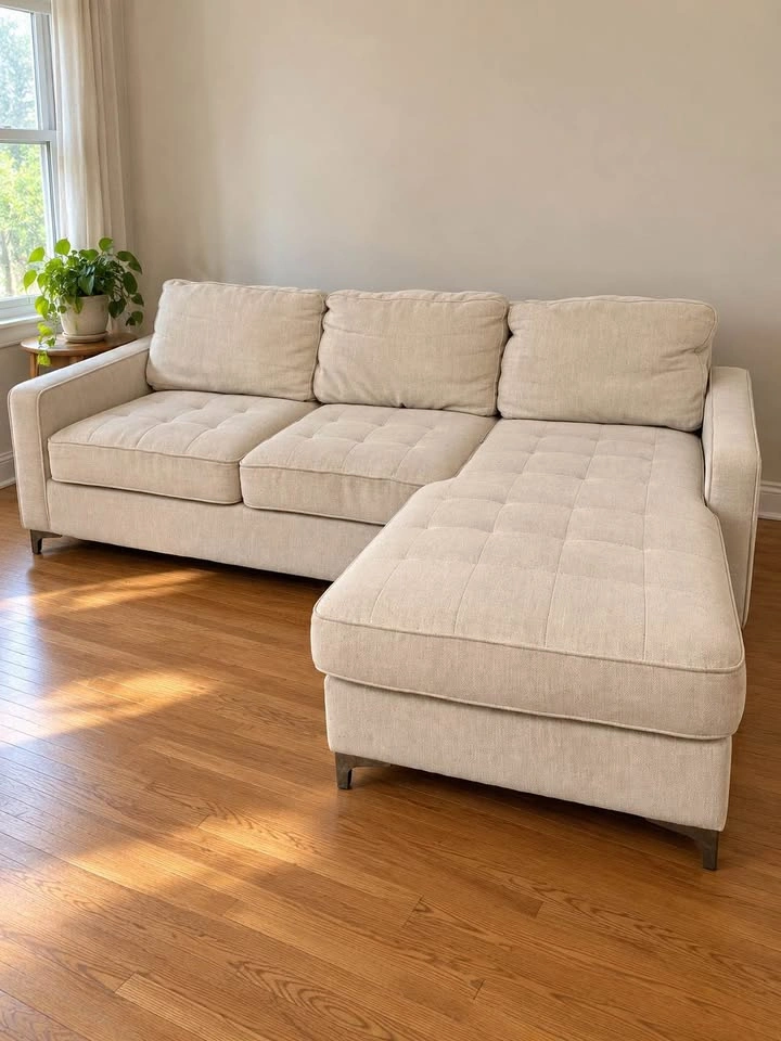 Beautiful Cream Coloured Sectional - Delivery Available - photo 2