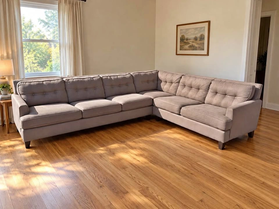 Large L-Shaped Sectional – Neutral Taupe