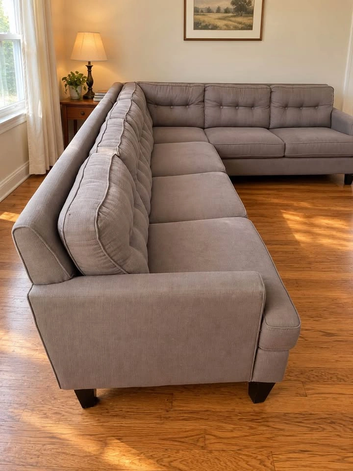 Large L-Shaped Sectional – Neutral Taupe - photo 2