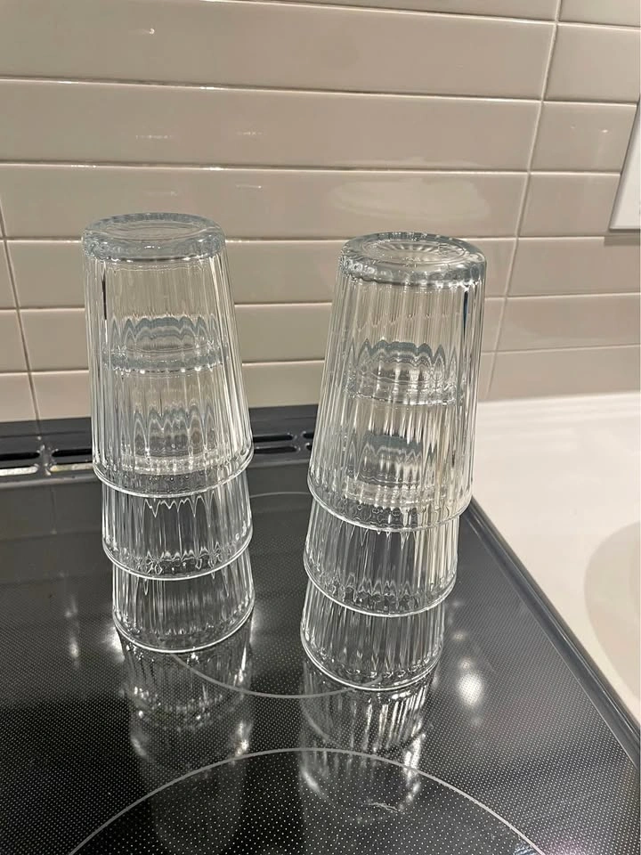 Glass cups set of 6