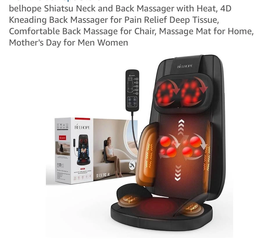 BELHOPE Shiatsu Neck & Back Massager with Heat - photo 2