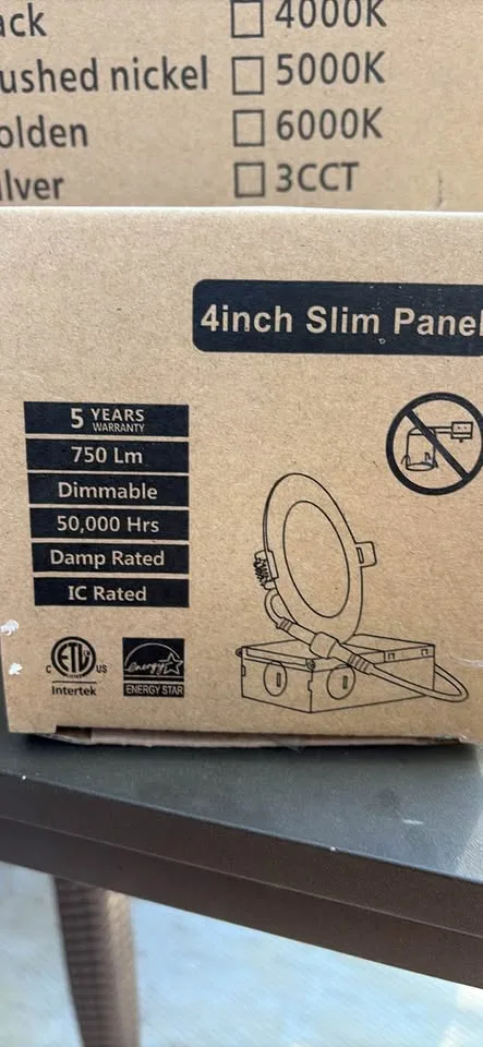 4 inch Recessed Slim LED Panel Pot Lamps image indicator(2)