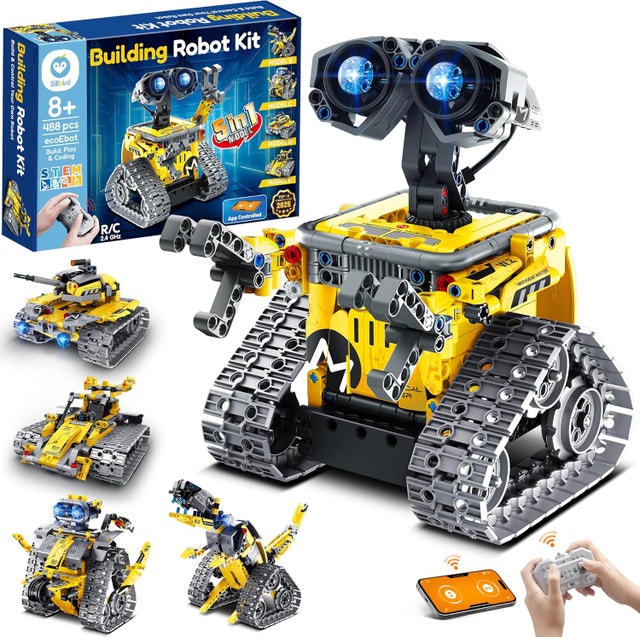 Sillbird STEM Robot Building Kit with Remote Control Yellow