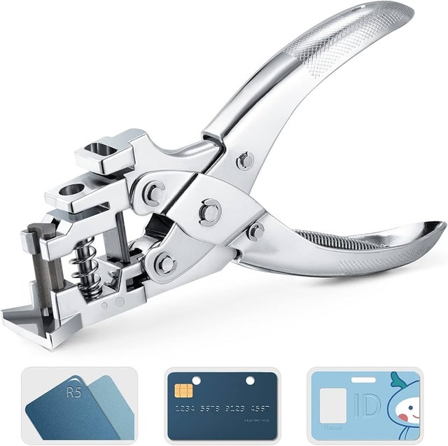 Heavy Duty 3 in 1 Badge Slot Hole Punch for ID Cards