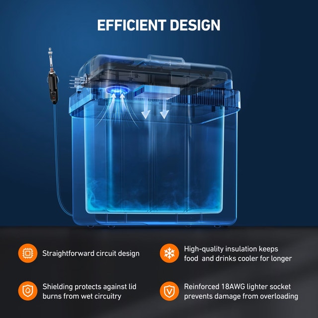 AstroAI Electric Cooler 24 Liter Thermoelectric Portable - photo 4