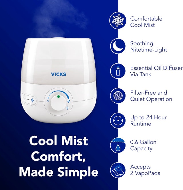 Vicks NaturalCare Cool Mist Ultrasonic Humidifier (VUL530) - photo 3