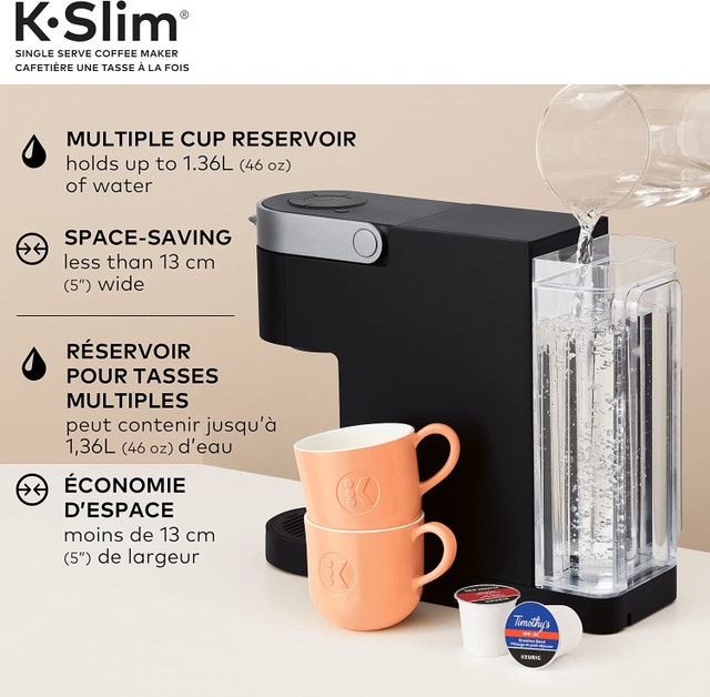 Keurig K-Slim Single Serve K-Cup Pod Coffee Maker Black K900 - photo 4