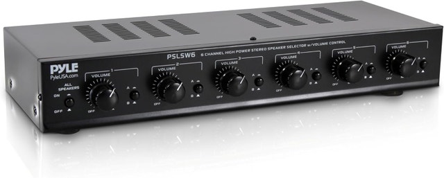 Pyle 6 Channel Speaker Selector Switch Multi Zone Speaker PSLSW6