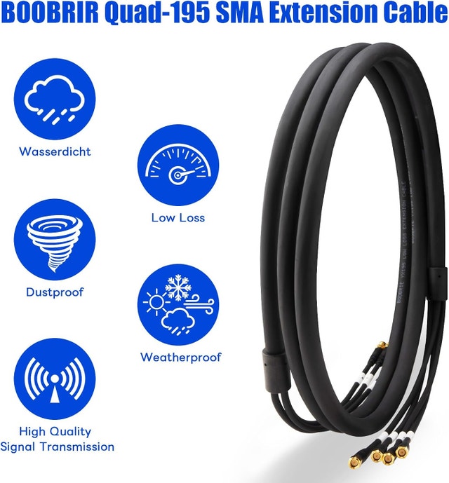 9.48FT SMA Extension Cable - Ultra Low Loss Coaxial for 5G/4G