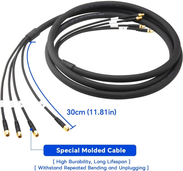 9.48FT SMA Extension Cable - Ultra Low Loss Coaxial for 5G/4G - photo 2