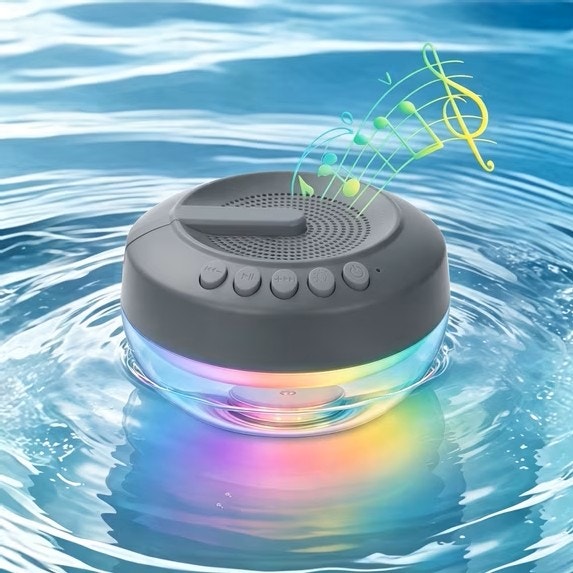 Bluescape Floating IPX7 Waterproof Bluetooth Speaker with LED