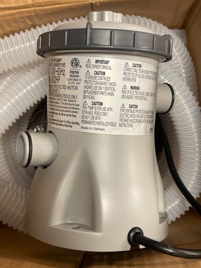Bestway 330 gal. Cartridge Filter Pump, Gray - photo 3