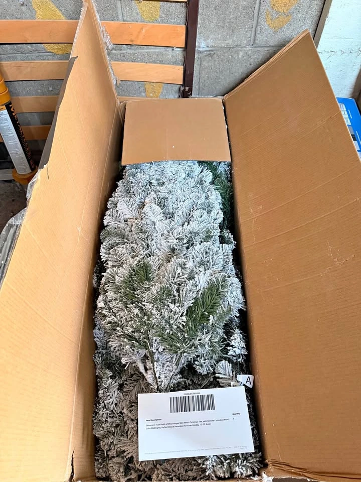 SHareconn 7.5 FT Pre-Lit RGB Christmas Tree with Remote