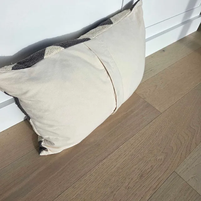 Pottery Barn Heavy Embroidered Chevron Lumbar Pillow + Duck Feat - photo 3