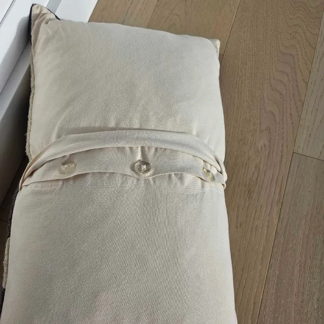 Pottery Barn Heavy Embroidered Chevron Lumbar Pillow + Duck Feat - photo 4
