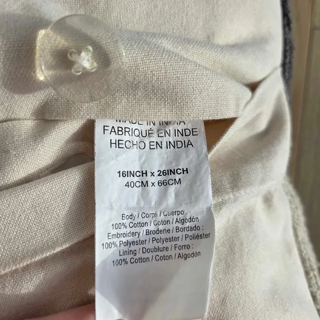 Pottery Barn Heavy Embroidered Chevron Lumbar Pillow + Duck Feat - photo 5