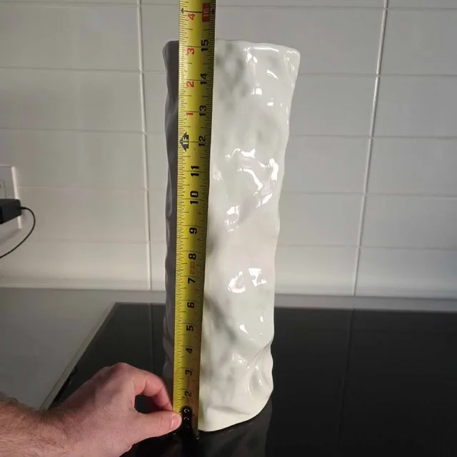 Urban Barn "Jayda" Sculptural White Ceramic Vase (15") - photo 2