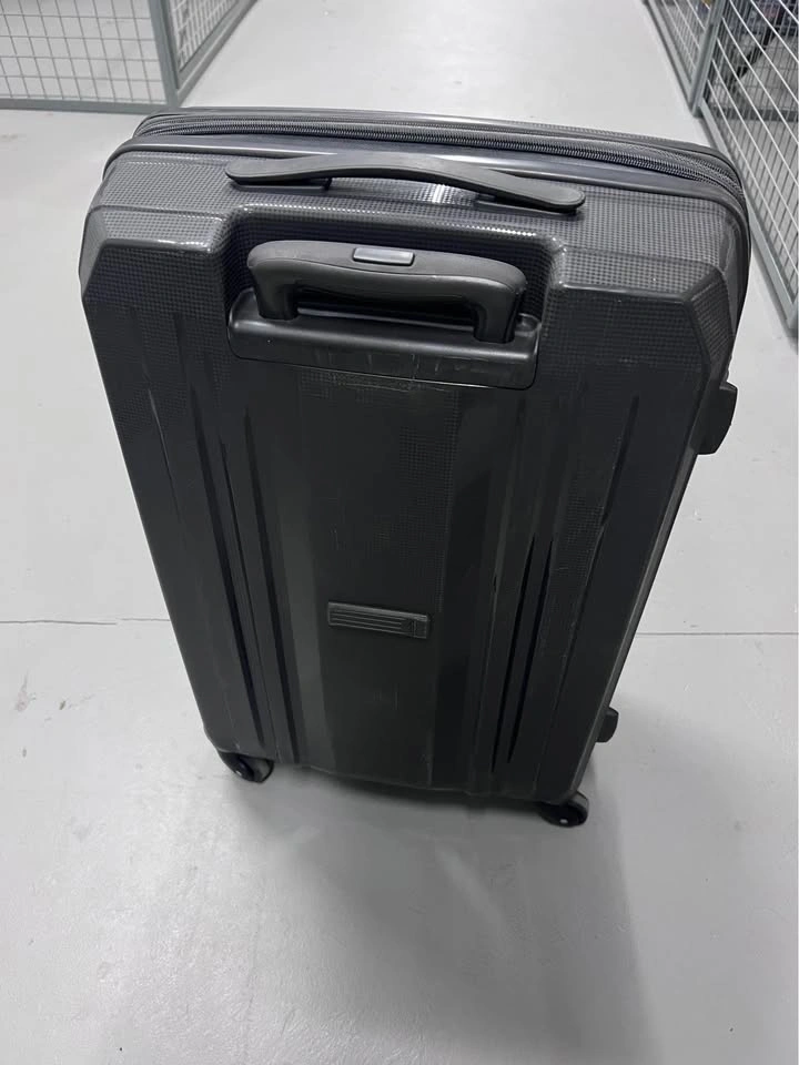 Grey expandable medium checked luggage - photo 2