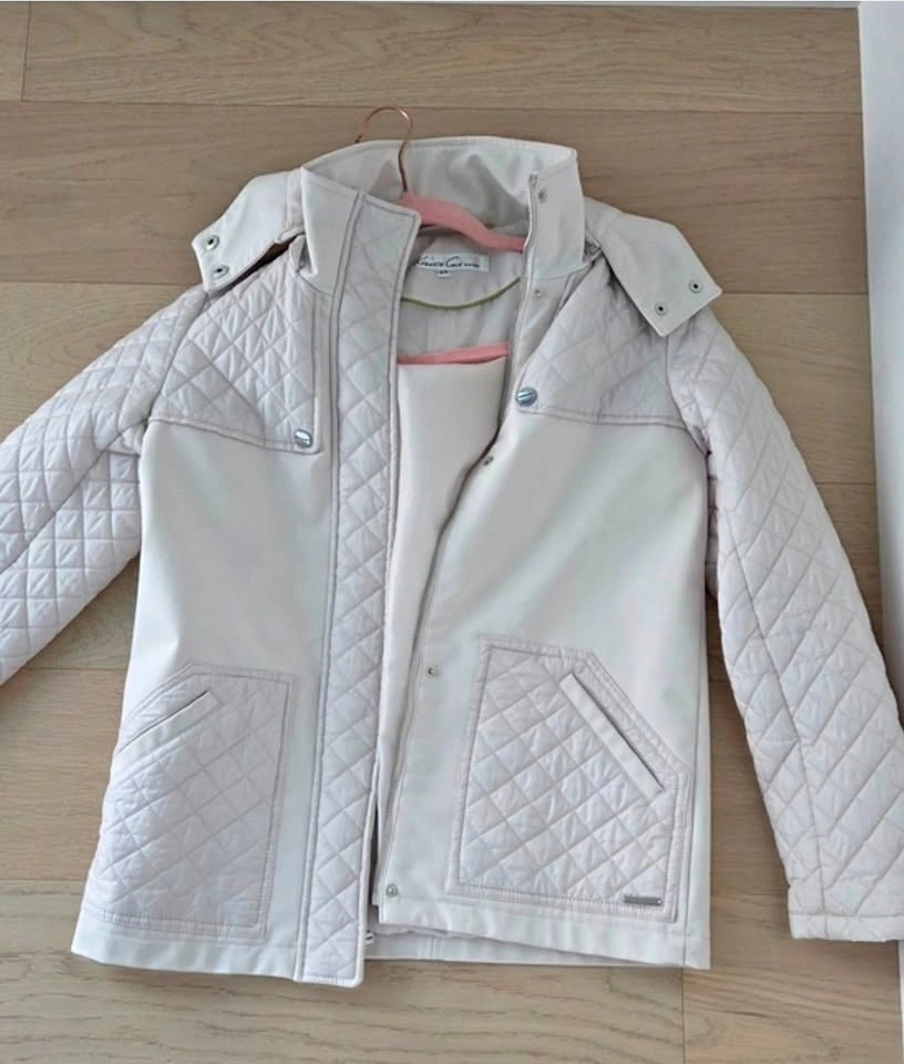 Kenneth Cole Softshell & Diamond-Quilted Hooded Jacket (S)