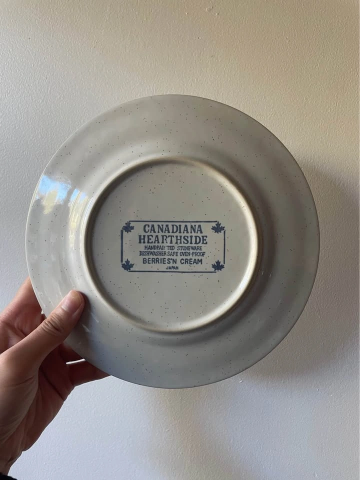 Canadiana Hearthside Berries 'N Cream Stoneware Plate - photo 2