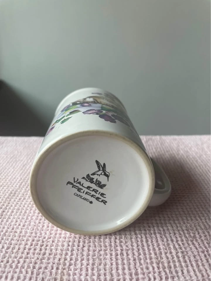 Tabby Cat Morning Glory Floral Coffee Mug Cup - photo 3