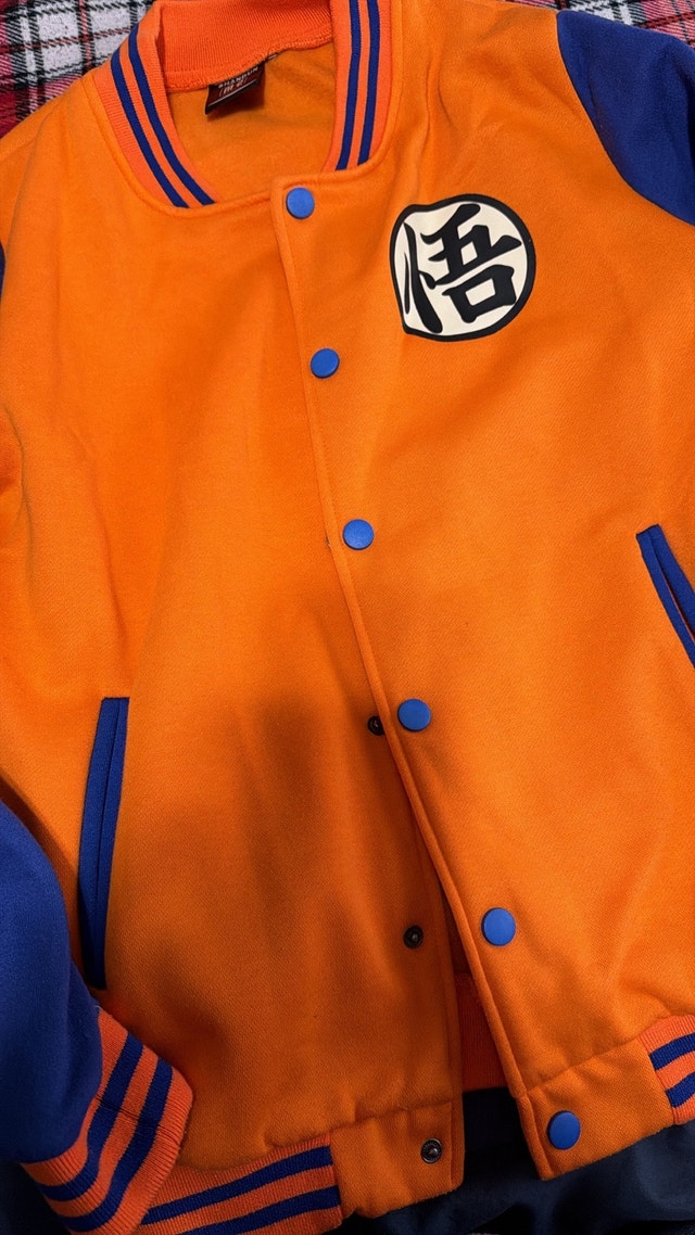 Dragon Ball Z Goku Varsity Bomber Jacket - Small