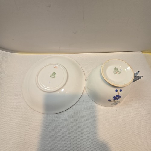 Vintage Aynsley England Art Deco Butterfly Handle Cup & Saucer - photo 4