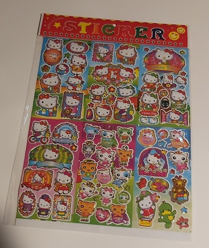 Lot of 20 Hello Kitty Laser Stickers Vintage