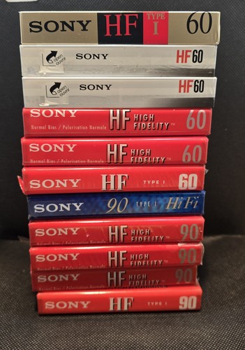 Lot of 11 New SONY Different cassette tapes . Blank & Sealed